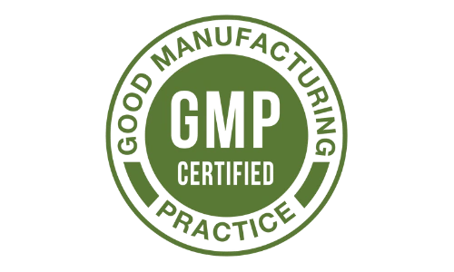 GMP certified manufacturing facility badge